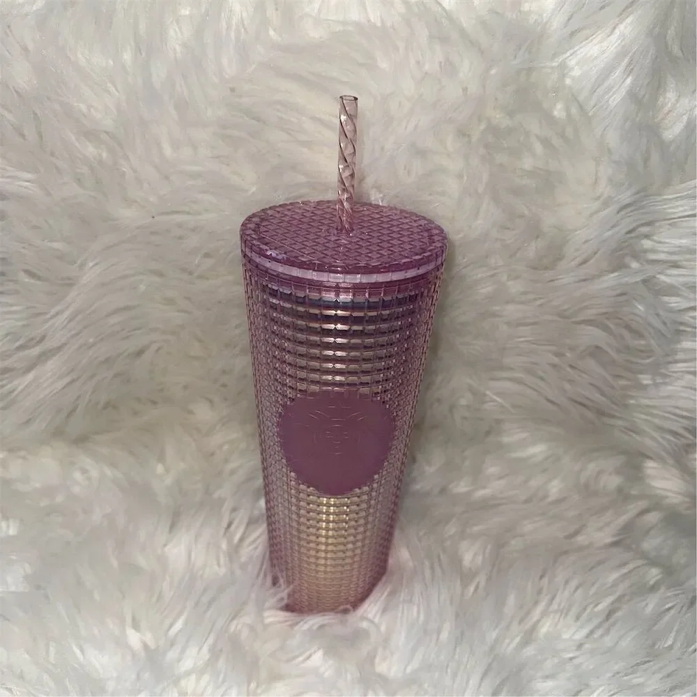 Starbucks Pink Venti Cold Cup Tumbler 24oz‎ w/ Straw Limited Edition